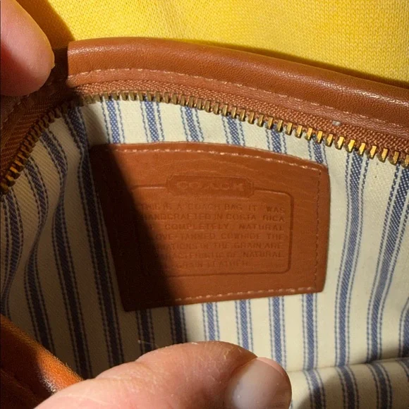 Coach vintage Saddle Brown Leather Zip Pouch Wallet very supple leather - Picture 3 of 16